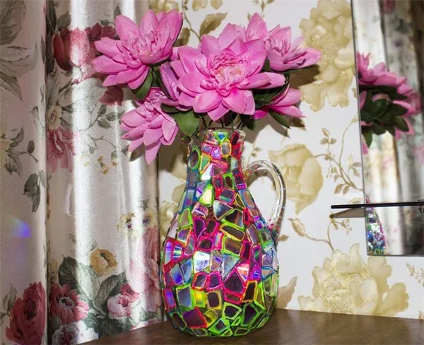 Как украсить вазу своими руками в домашних условиях. Ваза своими руками. 31