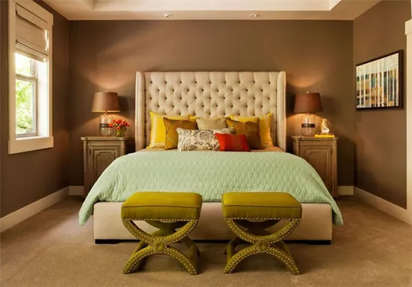 Как выбрать цвет для спальни: 24 идеальных сочетания цветов в интерьере спальни. В какой цвет покрасить стены в спальне. 45