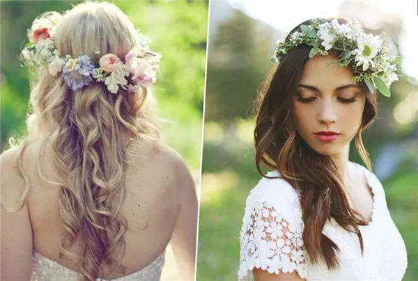 Свежесть природы: как создаются лучшие свадебные прически с цветами. Цветы в волосах. 8