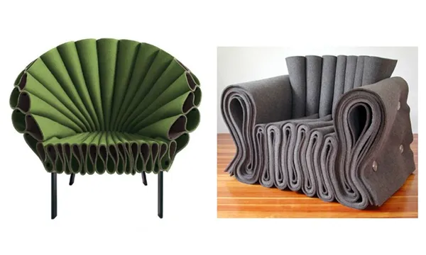 Кресла из ткани фетр