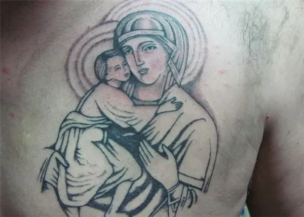 Что означает тату икона божьей матери в криминальном мире. Дева мария тату. 9