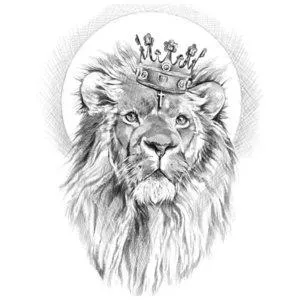 Эскиз тату короля льва