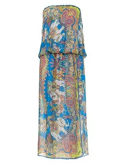 Пляжное платье-бандо с эффектом запаха №125 — выкройка из Burda 7/2012