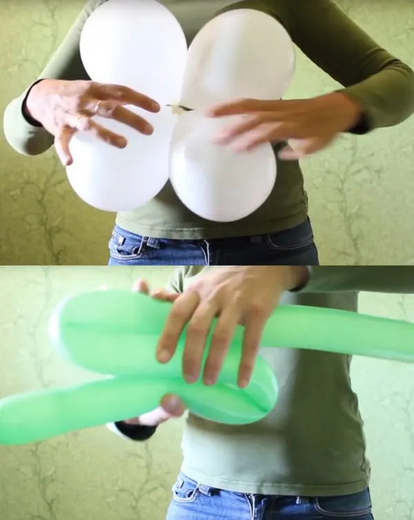 Как сделать цветок из воздушных шариков