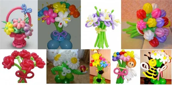 Цветок из шариков круглых инструкция. Как делать цветы из шариков и украшать ими праздничный интерьер. Цветы из шаров. 63