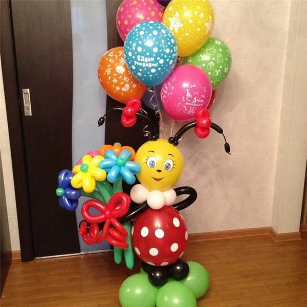 Цветок из шариков круглых инструкция. Как делать цветы из шариков и украшать ими праздничный интерьер. Цветы из шаров. 43