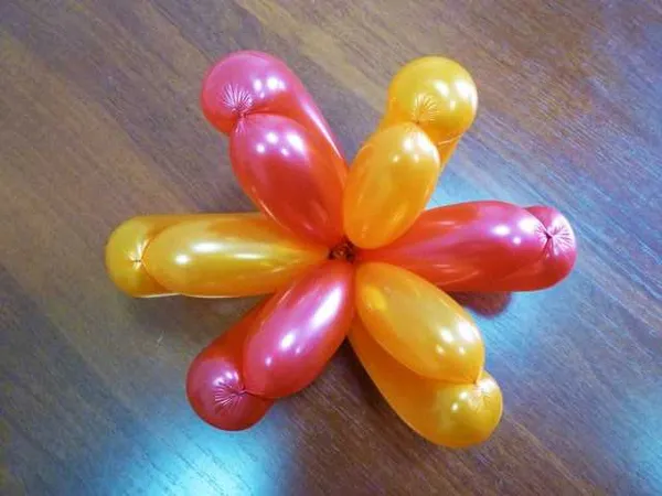 Цветок из шариков круглых инструкция. Как делать цветы из шариков и украшать ими праздничный интерьер. Цветы из шаров. 51