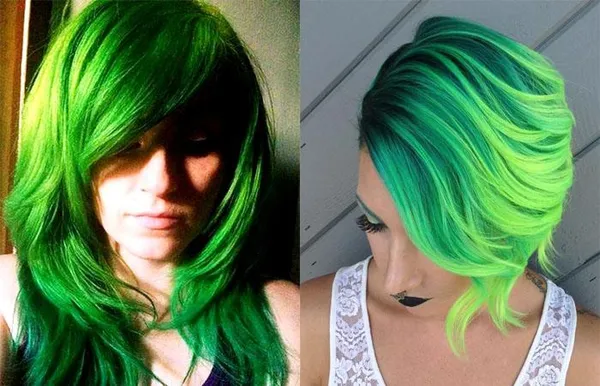 Кому подходит зеленый цвет волос и как определиться с нужным оттенком. Зеленый цвет волос. 7
