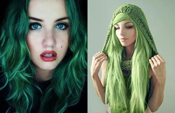 Кому подходит зеленый цвет волос и как определиться с нужным оттенком. Зеленый цвет волос. 3