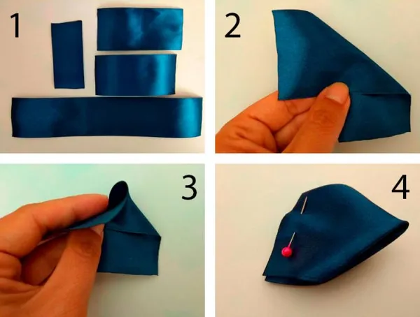 Галстук канзаши: как сделать своими руками. Как сделать галстук. 7