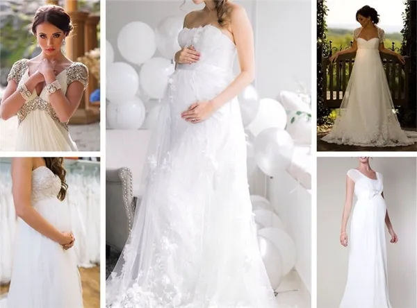 Красивые свадебные платья для беременных