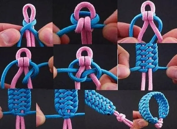 Плетение браслета из шнуров