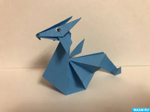 Мастер-класс по оригами из бумаги «Дракон» для детей старшего дошкольного возраста