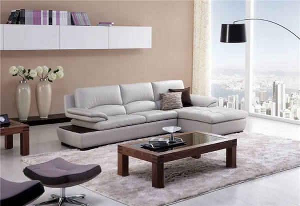 Угловой диван в интерьере гостиной (9)
