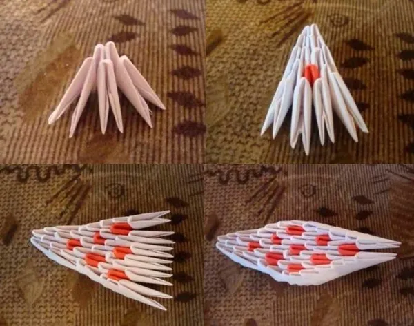 Создание оригами в виде лилии. Лилия из бумаги. 7