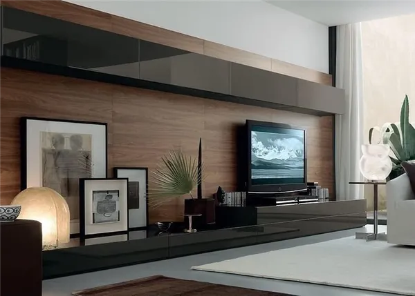 Телевизор в гостиной: фото, выбор места расположения, варианты дизайна стены в зале вокруг ТВ. Тв зона в гостиной. 18