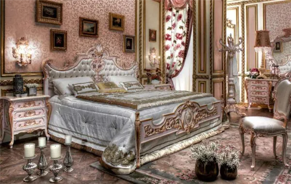 Шикарный дизайн спальни в стиле барокко: оригинальные идеи оформления фото. Спальня в стиле барокко. 38