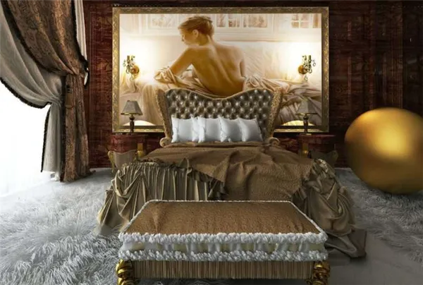 Шикарный дизайн спальни в стиле барокко: оригинальные идеи оформления фото. Спальня в стиле барокко. 28