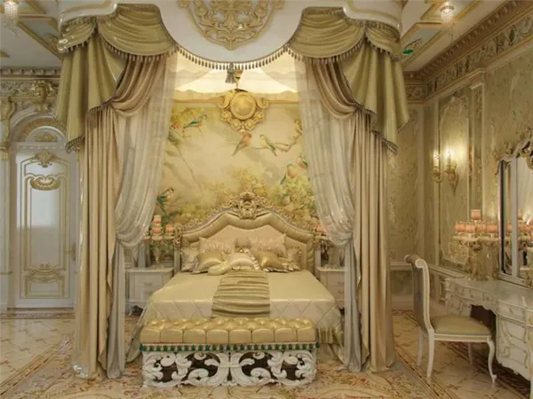 Шикарный дизайн спальни в стиле барокко: оригинальные идеи оформления фото. Спальня в стиле барокко. 25