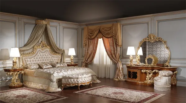 Шикарный дизайн спальни в стиле барокко: оригинальные идеи оформления фото. Спальня в стиле барокко. 2