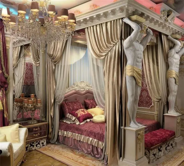 Шикарный дизайн спальни в стиле барокко: оригинальные идеи оформления фото. Спальня в стиле барокко. 42