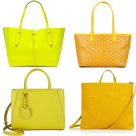 Желтая сумка: стили, виды, как и с чем носить - Желтая сумка tote