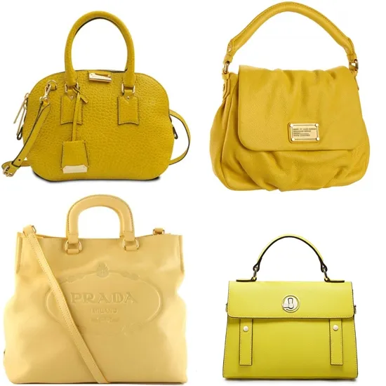 Желтая сумка: стили, виды, как и с чем носить - Брендовые желтые сумки из натуральной кожи