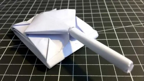 Как сделать боевую технику из бумаги оригами. Военная техника своими руками. 15