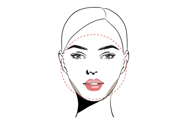 Челки под тип лица: Круглое лицо