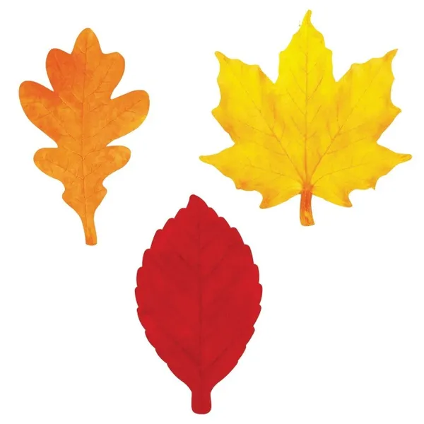 Цветной шаблон листьев 1