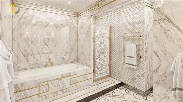 ванная комната в ар-деко стиле