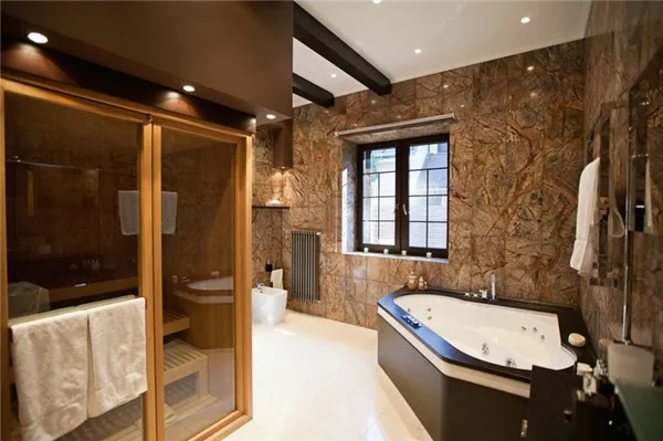 Угловая ванна в интерьере: плюсы и минусы, примеры дизайна. Дизайн ванной комнаты с угловой ванной. 3