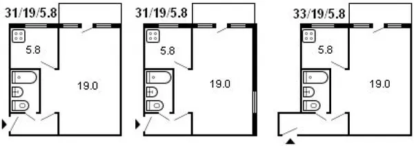 Самые популярные типовые планировки 1,2,3,4-комнатных хрущевок. Размер кухни в хрущевке. 2