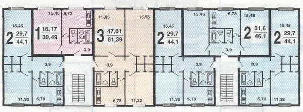 план типового этажа дома серии К-7