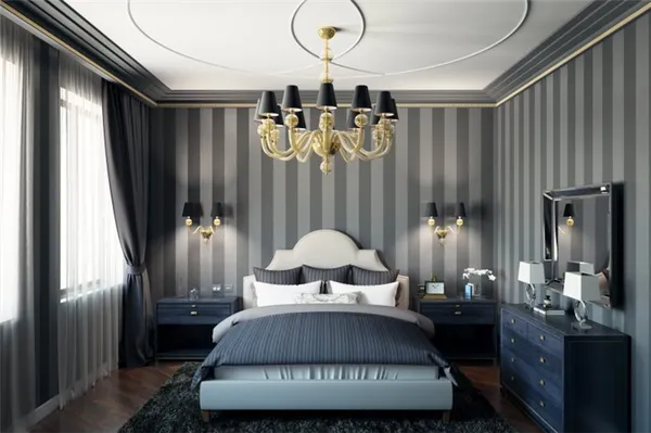 Серые шторы в спальне: примеры сочетания серого цвета с обоями, фото модных новинок, варианты дизайна. Серые шторы в спальне. 3