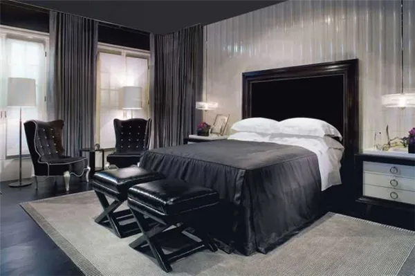Серые шторы в спальне: примеры сочетания серого цвета с обоями, фото модных новинок, варианты дизайна. Серые шторы в спальне. 78