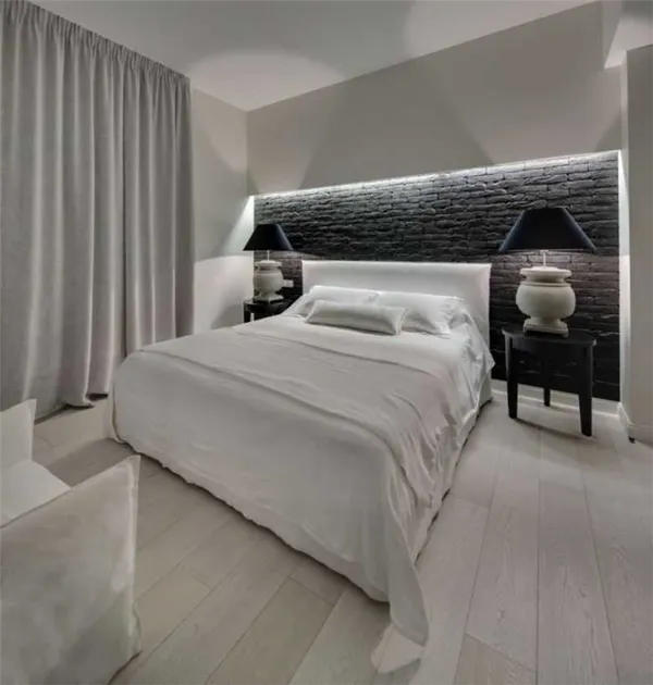 Серые шторы в спальне: примеры сочетания серого цвета с обоями, фото модных новинок, варианты дизайна. Серые шторы в спальне. 83
