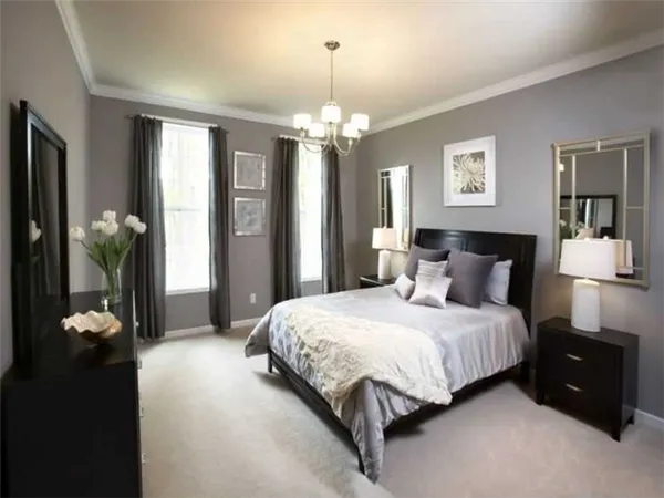 Серые шторы в спальне: примеры сочетания серого цвета с обоями, фото модных новинок, варианты дизайна. Серые шторы в спальне. 80