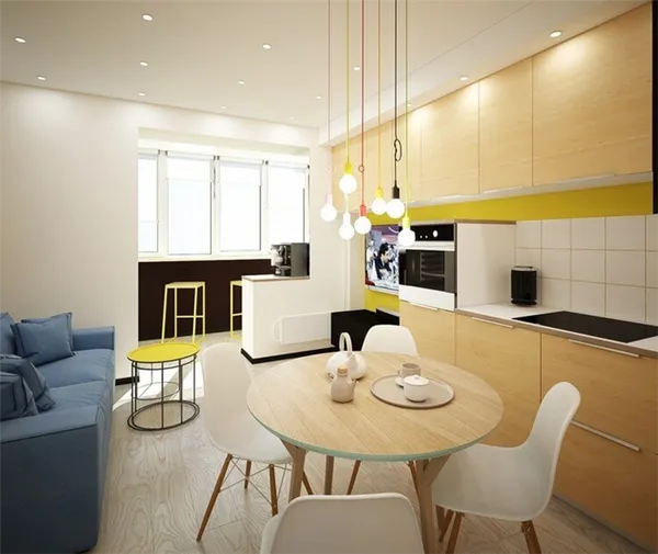 100 фото идей для кухни-гостиной 20 кв. м. с диваном. Дизайн студии 20 кв м с кухней. 16