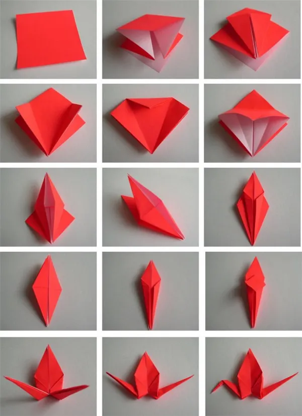 Как сделать журавлика из бумаги: 8 простых идей. Журавлик из бумаги. 3