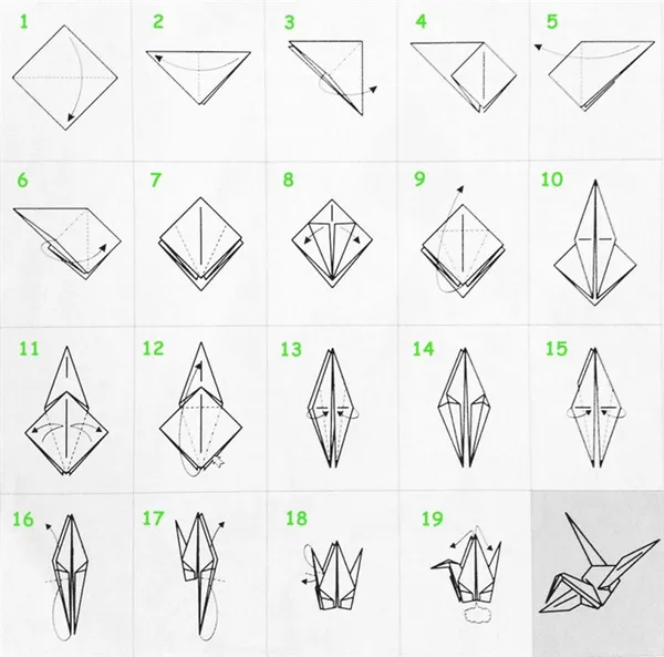Как сделать журавлика из бумаги: 8 простых идей. Журавлик из бумаги. 27