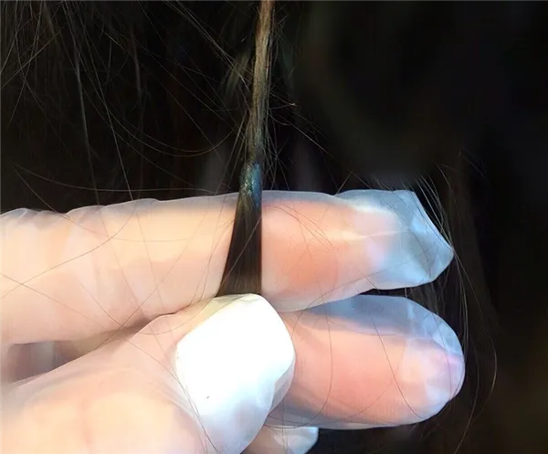 снятие нарощенных волос
