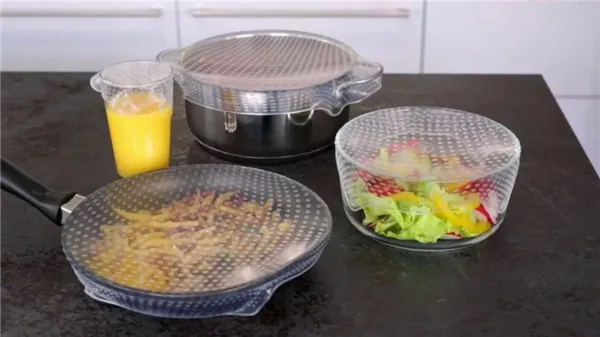 Силиконовые растягивающиеся крышки для посуды: описание и предназначение. Силиконовые крышки для посуды растягивающиеся. 2