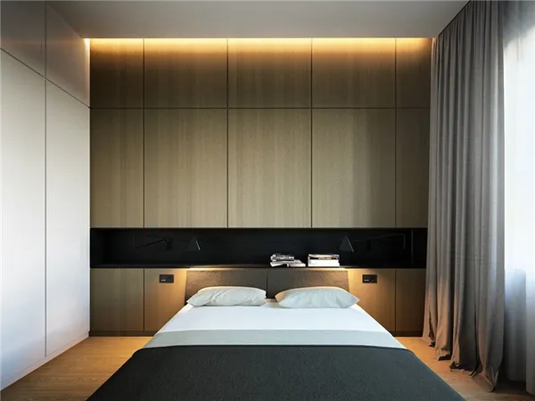 Освещение спальни в стиле минимализм