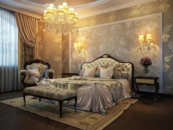 Шикарный дизайн спальни в стиле барокко: оригинальные идеи оформления фото. Спальня в стиле барокко. 8