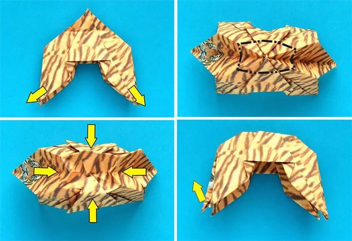 Мастер-класс модели оригами-тигра для бумажного сафари-парка