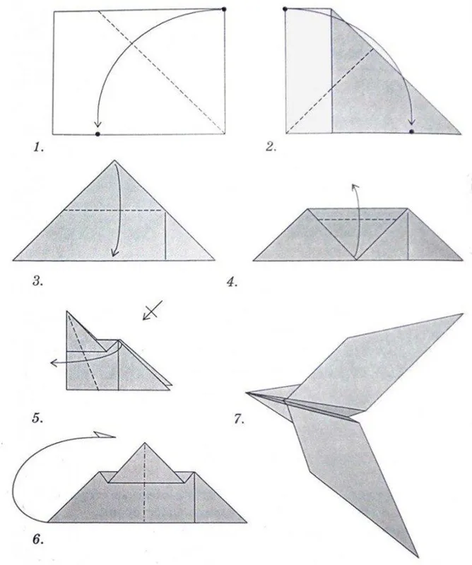 Самолет-ласточка - как сделать самолет из бумаги