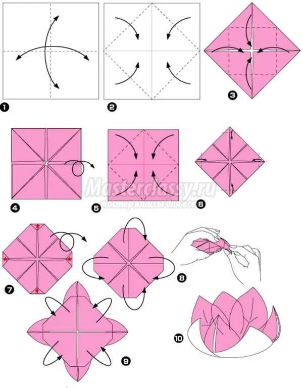 Оригами: цветы из бумаги. Делаем вместе