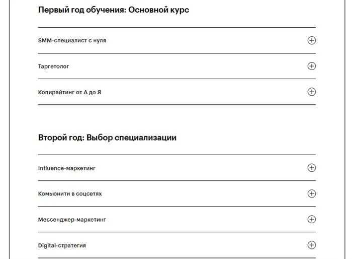 Программа курса Профессия SMM-специалист от Skillbox