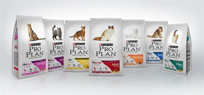 Линейка сухих кормов Purina Pro Plan для котов и кошек